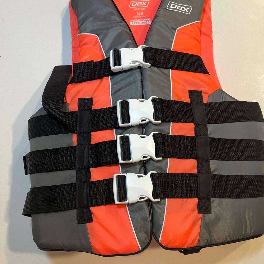 DBX Kids Swim Rashguard - Red and Gray